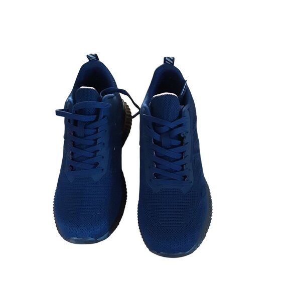 Calto Mens 7 Athletic Invisible Height Increasing Shoes Sneakers Navy Blue Mesh - Picture 5 of 16